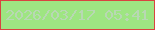 文字の大きさ：3、枠の色：d84440、背景の色：9ee582、文字の色：b8d8b3 無料ブログパーツのブログ時計