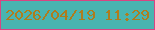 文字の大きさ：3、枠の色：d84582、背景の色：49b4b0、文字の色：af7c1d 無料ブログパーツのブログ時計