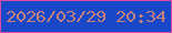 文字の大きさ：2、枠の色：d848a5、背景の色：1847c8、文字の色：c4817b 無料ブログパーツのブログ時計