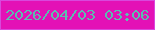 文字の大きさ：4、枠の色：d848dc、背景の色：e311b6、文字の色：5cbdb0 無料ブログパーツのブログ時計
