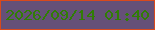 文字の大きさ：5、枠の色：d8491d、背景の色：655078、文字の色：317d05 無料ブログパーツのブログ時計