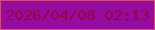 文字の大きさ：3、枠の色：d84a85、背景の色：940d9f、文字の色：99014c 無料ブログパーツのブログ時計