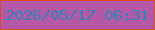 文字の大きさ：3、枠の色：d84f2b、背景の色：b457a6、文字の色：3289b6 無料ブログパーツのブログ時計