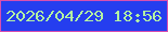 文字の大きさ：5、枠の色：d850af、背景の色：253eef、文字の色：b3f2a2 無料ブログパーツのブログ時計