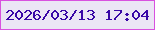文字の大きさ：5、枠の色：d851df、背景の色：ebe5f5、文字の色：3907a6 無料ブログパーツのブログ時計