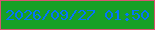 文字の大きさ：2、枠の色：d85471、背景の色：17a026、文字の色：0474fa 無料ブログパーツのブログ時計