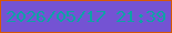 文字の大きさ：4、枠の色：d85803、背景の色：7453d3、文字の色：0ea2a5 無料ブログパーツのブログ時計