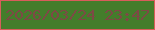 文字の大きさ：1、枠の色：d85d5b、背景の色：447d2b、文字の色：7e4945 無料ブログパーツのブログ時計