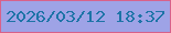 文字の大きさ：5、枠の色：d8618a、背景の色：9ea3e6、文字の色：1d74a7 無料ブログパーツのブログ時計