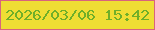 文字の大きさ：2、枠の色：d8647d、背景の色：efde34、文字の色：6faf29 無料ブログパーツのブログ時計
