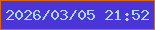 文字の大きさ：4、枠の色：d8651f、背景の色：4c35d6、文字の色：aadafd 無料ブログパーツのブログ時計