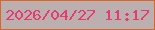 文字の大きさ：4、枠の色：d8652a、背景の色：bbb0af、文字の色：e63b6f 無料ブログパーツのブログ時計