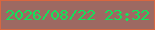 文字の大きさ：5、枠の色：d8663f、背景の色：9d6962、文字の色：13e25b 無料ブログパーツのブログ時計
