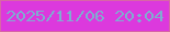 文字の大きさ：3、枠の色：d866a6、背景の色：dc39dd、文字の色：80acd1 無料ブログパーツのブログ時計