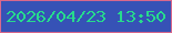 文字の大きさ：1、枠の色：d8688c、背景の色：3652b6、文字の色：27db8d 無料ブログパーツのブログ時計