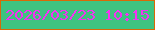 文字の大きさ：1、枠の色：d86906、背景の色：3ec380、文字の色：f432f3 無料ブログパーツのブログ時計