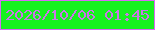 文字の大きさ：3、枠の色：d869f5、背景の色：16f21e、文字の色：cb76e8 無料ブログパーツのブログ時計