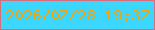 文字の大きさ：1、枠の色：d86d7c、背景の色：3bd7ff、文字の色：eda510 無料ブログパーツのブログ時計