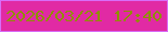 文字の大きさ：5、枠の色：d86df7、背景の色：e12aa4、文字の色：8f8f01 無料ブログパーツのブログ時計