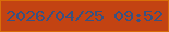 文字の大きさ：5、枠の色：d86e09、背景の色：c34312、文字の色：395180 無料ブログパーツのブログ時計