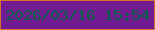 文字の大きさ：1、枠の色：d86e30、背景の色：701b8f、文字の色：07634a 無料ブログパーツのブログ時計