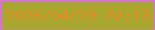 文字の大きさ：3、枠の色：d86fe4、背景の色：a8a831、文字の色：e58c26 無料ブログパーツのブログ時計