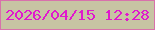 文字の大きさ：1、枠の色：d871ab、背景の色：c7c4a3、文字の色：e018cd 無料ブログパーツのブログ時計
