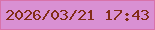 文字の大きさ：4、枠の色：d872aa、背景の色：d990d3、文字の色：822c18 無料ブログパーツのブログ時計