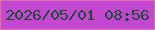 文字の大きさ：4、枠の色：d873af、背景の色：c447d1、文字の色：1e4a36 無料ブログパーツのブログ時計