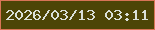 文字の大きさ：2、枠の色：d87456、背景の色：4d4506、文字の色：dae0d9 無料ブログパーツのブログ時計