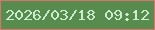 文字の大きさ：5、枠の色：d8756f、背景の色：588c4f、文字の色：caedcd 無料ブログパーツのブログ時計