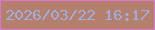 文字の大きさ：2、枠の色：d878ce、背景の色：b57f6d、文字の色：a3acdb 無料ブログパーツのブログ時計