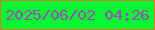 文字の大きさ：1、枠の色：d87d20、背景の色：07f733、文字の色：9152b2 無料ブログパーツのブログ時計