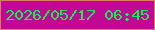 文字の大きさ：3、枠の色：d87d5b、背景の色：c30694、文字の色：0ef351 無料ブログパーツのブログ時計