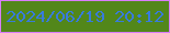 文字の大きさ：4、枠の色：d87df9、背景の色：52871a、文字の色：387bdb 無料ブログパーツのブログ時計
