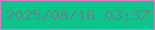 文字の大きさ：4、枠の色：d87fc1、背景の色：0dc48d、文字の色：618973 無料ブログパーツのブログ時計