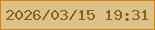 文字の大きさ：1、枠の色：d88008、背景の色：dac28a、文字の色：87621c 無料ブログパーツのブログ時計