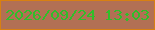 文字の大きさ：5、枠の色：d88011、背景の色：b27054、文字の色：30be2a 無料ブログパーツのブログ時計