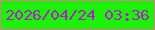 文字の大きさ：3、枠の色：d88088、背景の色：1cf209、文字の色：ac21c5 無料ブログパーツのブログ時計