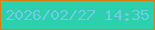 文字の大きさ：3、枠の色：d88110、背景の色：2dd0ac、文字の色：71cae4 無料ブログパーツのブログ時計