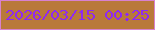 文字の大きさ：5、枠の色：d881cf、背景の色：b9793a、文字の色：8f29f2 無料ブログパーツのブログ時計