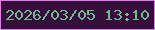 文字の大きさ：1、枠の色：d882e3、背景の色：350f39、文字の色：6ebc91 無料ブログパーツのブログ時計