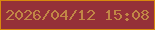 文字の大きさ：1、枠の色：d8880d、背景の色：953038、文字の色：c18646 無料ブログパーツのブログ時計