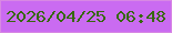 文字の大きさ：1、枠の色：d888e3、背景の色：ca6bf1、文字の色：36680e 無料ブログパーツのブログ時計