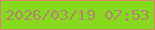 文字の大きさ：4、枠の色：d8896b、背景の色：86d91d、文字の色：b48870 無料ブログパーツのブログ時計