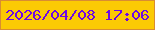 文字の大きさ：4、枠の色：d88c32、背景の色：fbca04、文字の色：6e09e4 無料ブログパーツのブログ時計