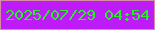文字の大きさ：2、枠の色：d88ca3、背景の色：bd1bf7、文字の色：29ed25 無料ブログパーツのブログ時計