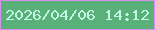 文字の大きさ：1、枠の色：d891f0、背景の色：59b079、文字の色：c2f6e5 無料ブログパーツのブログ時計