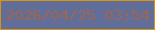 文字の大きさ：2、枠の色：d8950c、背景の色：606e99、文字の色：9c664f 無料ブログパーツのブログ時計