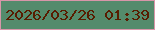 文字の大きさ：4、枠の色：d896a9、背景の色：548b6c、文字の色：581c01 無料ブログパーツのブログ時計